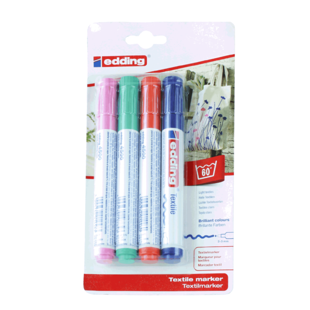 Marcadores Textiles Edding C/4