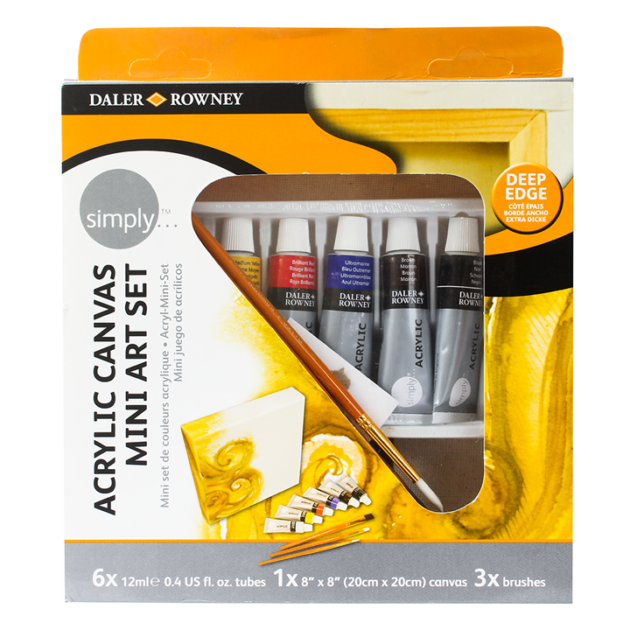 Acrílico Daler Rowney Con Lienzo 10Pz