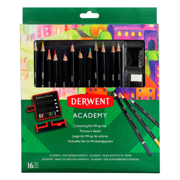 Estuche Tela Lapizcolor Derwent Academy 16Pz